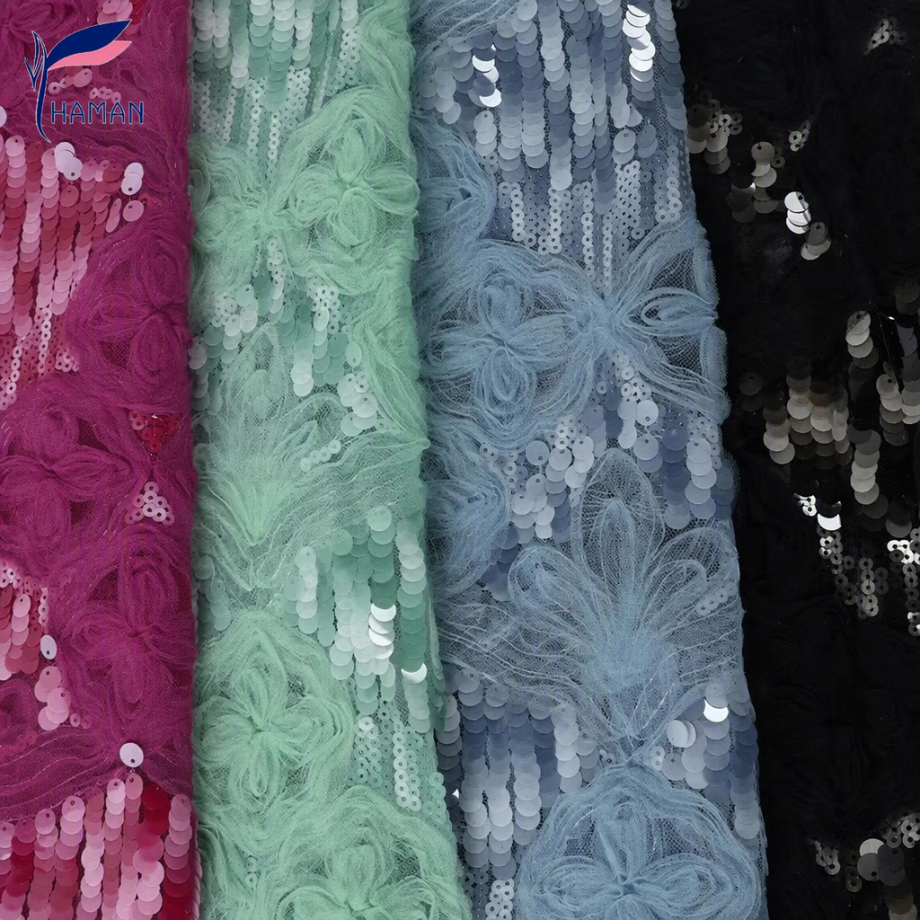100% Polyester Breathable Dimensional Brocade Fabric Floral Motifs Wholesale Girls Spring/Summer Dresses Camisoles Evening Dress - Image 2