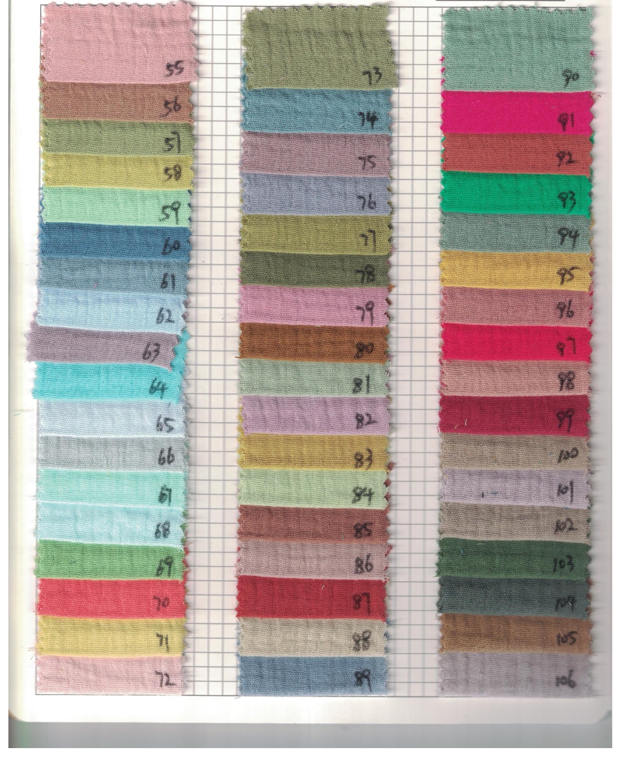 New Eco-Friendly Heavyweight Woven Plain Cotton 108*84 Double-layer Crepe Mesh Fabric for Baby Infant Drool Bibs - Image 7