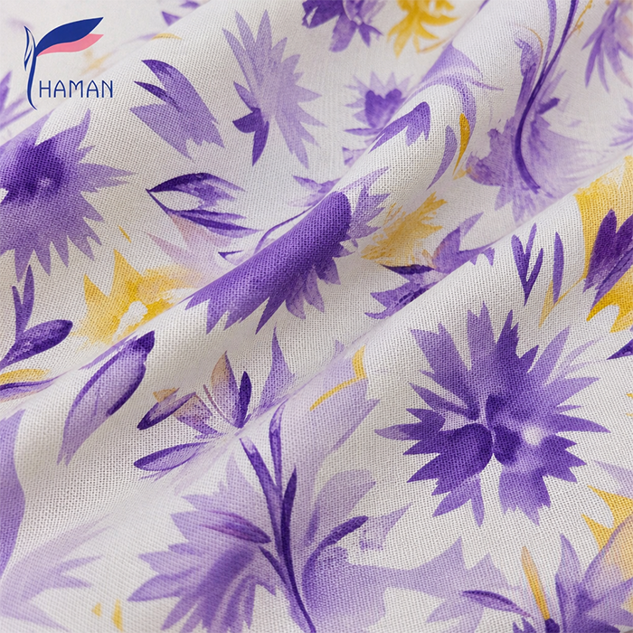 Customize Low Moq Floral Pattern on 100% Cotton Digital Printed Plain Poplin Fabric for Summer Dress - Image 14