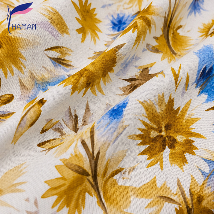 Customize Low Moq Floral Pattern on 100% Cotton Digital Printed Plain Poplin Fabric for Summer Dress - Image 15