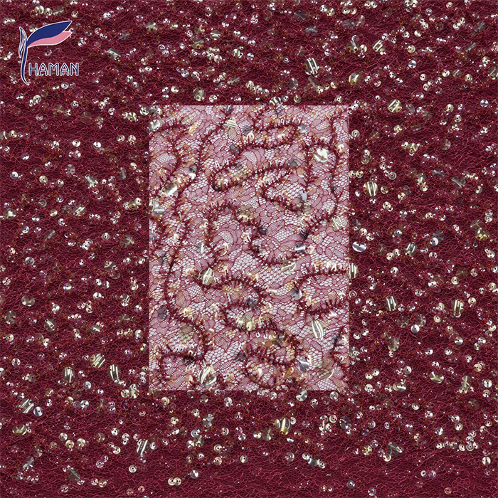 Geometric Embroidered Lace Mesh Base Fabric Tulle Sequins Abrasion-Resistant 100% Polyester Fine Floral Pattern for Apparel - Image 12