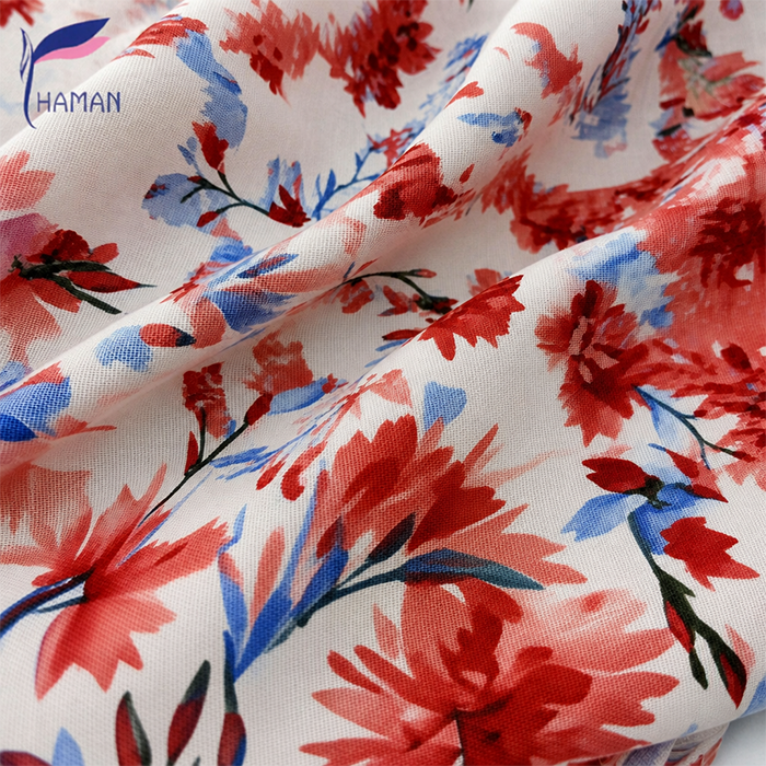 Customize Low Moq Floral Pattern on 100% Cotton Digital Printed Plain Poplin Fabric for Summer Dress - Image 8
