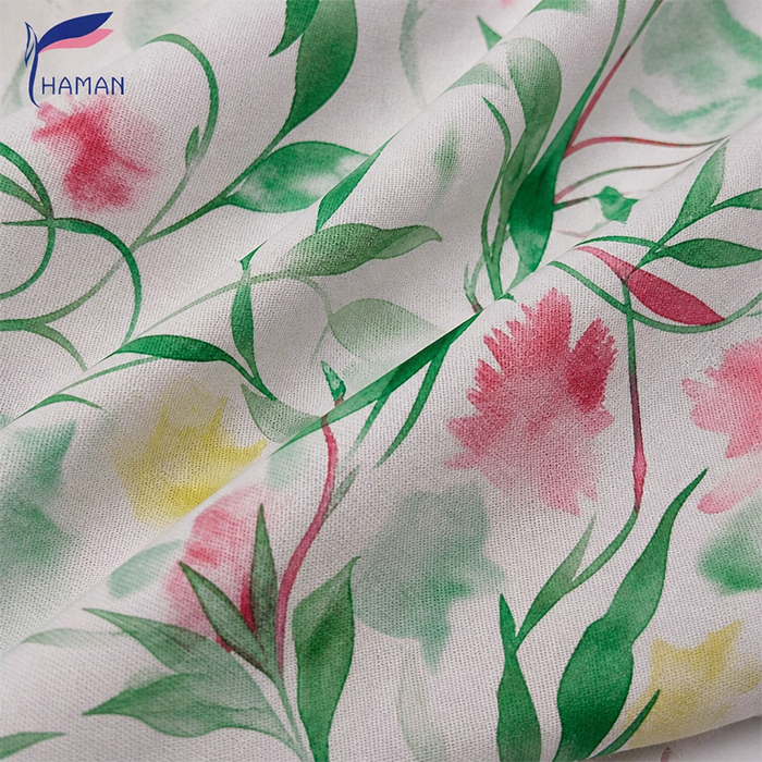 Customize Low Moq Floral Pattern on 100% Cotton Digital Printed Plain Poplin Fabric for Summer Dress - Image 11