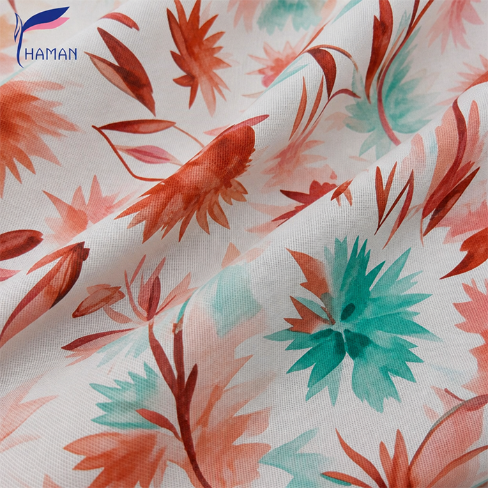 Customize Low Moq Floral Pattern on 100% Cotton Digital Printed Plain Poplin Fabric for Summer Dress - Image 12