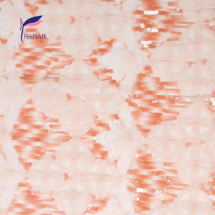 100% Polyester Breathable Dimensional Brocade Fabric Floral Motifs Wholesale Girls Spring/Summer Dresses Camisoles Evening Dress - Image 9