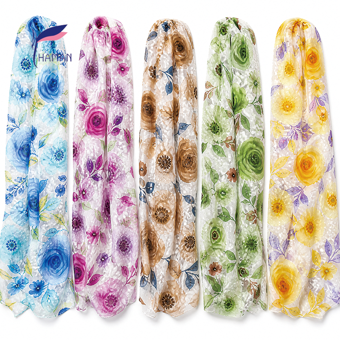 Digital Print BIG FLOWER 100% Polyester Wrinkle Resistant Lightweight Dobby Floral Jacquard Chiffon Fabric Printed for Dresses - Image 6