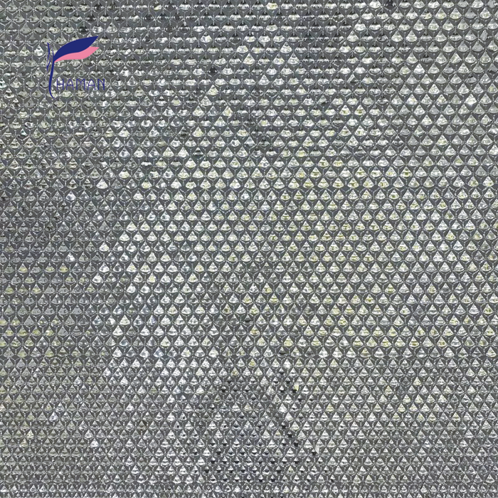 New 100% Acrylic Triangular Laser-embroidered Abrasion-resistant Brocade Fabric Beaded Puff Embroidery Sequin Embellishments - Image 7